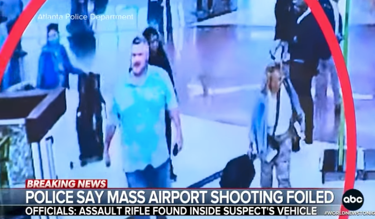 CCTV of Atlanta airport shooter